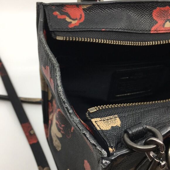 Coach Crosby Mini Carryall Satchel Floral Print Coated Canvas 33856 - Picture 14 of 17